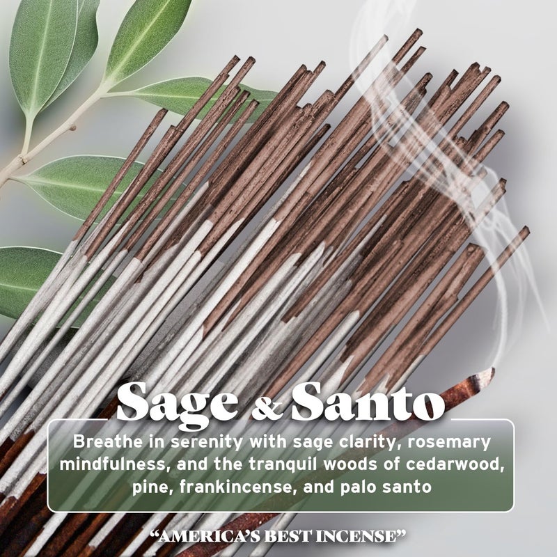 Wild Berry Incense Sticks - Sage & Santo - Green Woody Fragrance with Sage and Cedarwood - Hand Dipped in The USA (100 Count) - Image 3